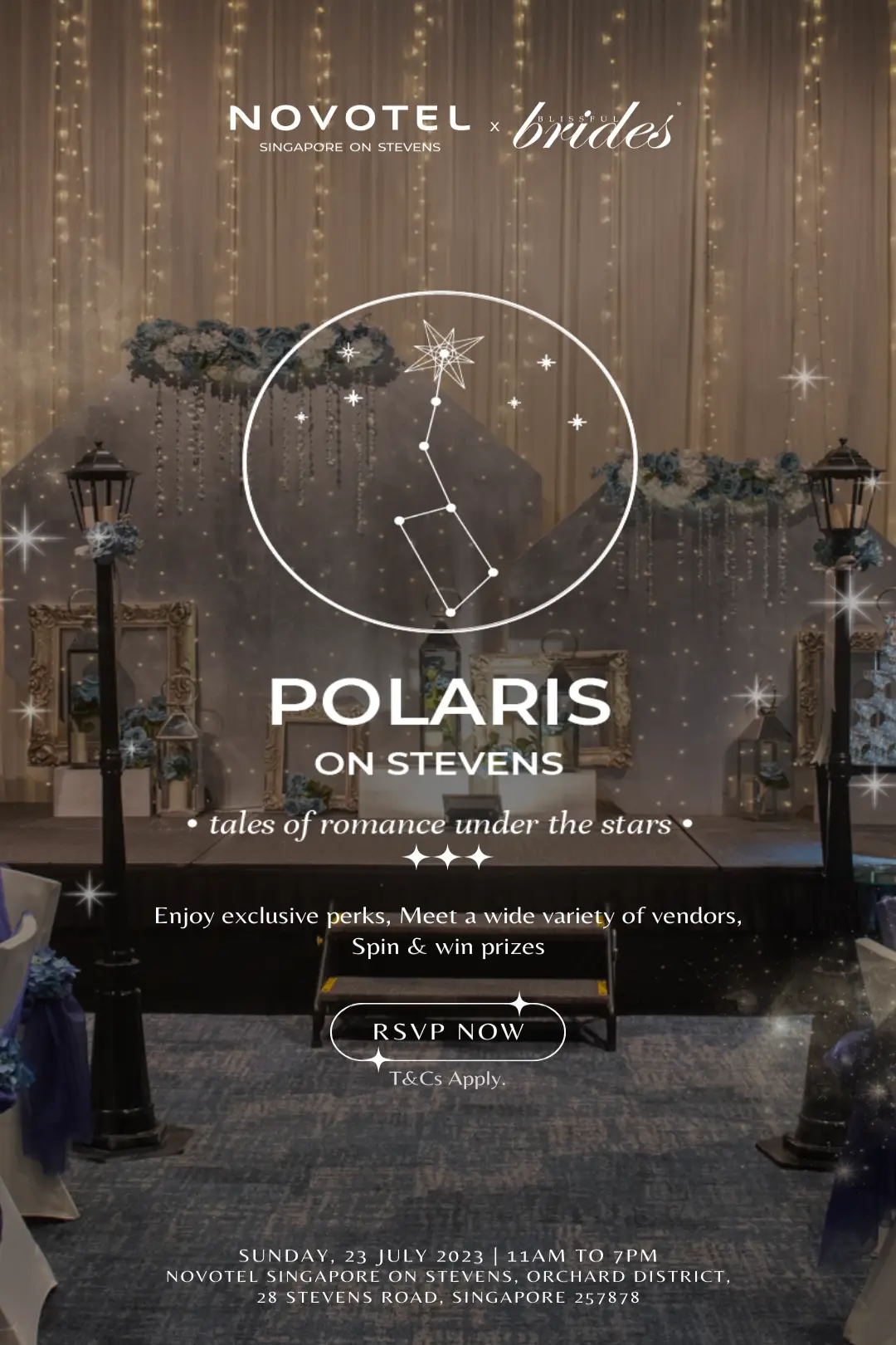 Polaris on Stevens: Tales of Romance under the stars Wedding Event by Novotel Singapore on Stevens